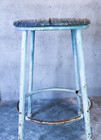 Vintage 23    Metal Industrial Modern School Shop Stool 1969