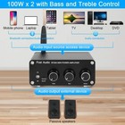Fosi Audio Bt20a Bluetooth Sound Power Amplifier Hifi Stereo Amp Bass Treble