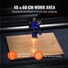 Vevor Co2 Laser Engraver 60w Cutting Machine 40x60cm  Rotary Axis water Chiller