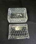 Rare Fostoria American Crystal   Rectagular Cigarette Trinket Box With Lid