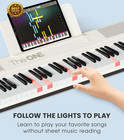 Piano Keyboard Color 61 Lighted Keys With Free Learning Apps