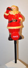 Vtg Santa Coca-cola10  Light Topper Hard Plastic Christmas Figure   With Stake