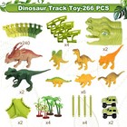 Great Dachong Xc-256a Dinosaur Track Set 266 Pcs 2 Dinosaur Cars Kids 3-7