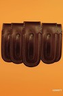 Lot Of 5 Dark Brown Leather Sheath For Buck 110 Pocket Folding Knife Pouch Cover