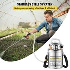 Stainless Steel Sprayer 1 Gallon Pump Sprayer W  3 3-inch Reinforced Hose