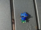 Vintage David Andersen Sterling Silver Enamel Bluebell Flower Brooch pin Vgc