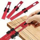 Precision Pocket Ruler Aluminum Slide Stops Metric Woodworking T Type Scribing