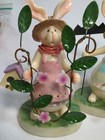 K s Collection  Spring Time Bunny Rabbits X2 Garden Resin Figurines