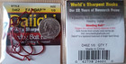 12-pack Lot Daiichi Bass Red Worm Hooks 1 0 Fat Gap Bleeding  D46z  84 Hooks 