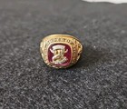 Vtg Loyal Order Of Moose 10k Gold Ring W  Ruby 12 1g Stamped Signed Morgan s 