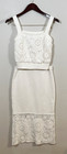 Nwt House Of Harlow 1960 White Crochet Cotton Top And Midi Skirt Set Size S
