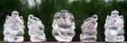 Clear Quartz Crystal Carving Ganesh Hindu God Statue Elephant Gemstone Ganesha 