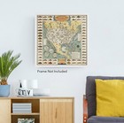 Fishing Map Of The Usa - Big Game Fish C  1936   Art Print Poster Vintage Decor