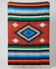 Authentic Mexican Blanket   Handwoven Thick Aztec Diamond Blanket Throw New