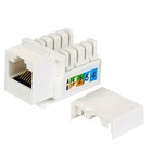 10 25 1000 Lot Cat6 Keystone Jack White Ethernet 110 Punch Down 8p8p Rj45 Cat5e