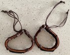Lot Of 2 I Love Heart Jesus Leather Bracelets Christian Religious Adjustable