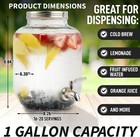 Zulay 1 Gal Cold Brew Maker - Glass Pitcher  Ss Filter  Spigot