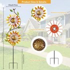 Sunflower Wind Spinners Outdoor Metal Wind Sculptures   Spinners Kinetic Wind
