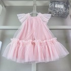 Fendi Girls Pink Tulle Dress Princess Party Soft Mesh Kids Dress 90 - 150cm