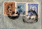 Scott 494 497  505 Uruguay Airmail Cover From Montevideo To Usa Posted C1946
