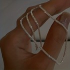 Mens Womens 925 Sterling Silver Diamond Cut Sparkle Rope Chain Necklace  n274