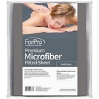  Premium Microfiber Massage Fitted Sheet  Cool Grey  Ultra-light  Stain And 