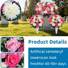 Lodou 3pack Cemetery Decorations For Grave Large Headstone Flower Saddle Arti   