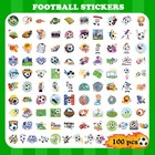 Soccer Party Favors - 100 Pcs Soccer Stickers For Kids   2026 World Game Cup Mer