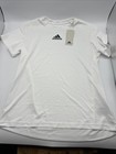 Adidas Ss Pregame A Women s Size L White Black Logo New With Tags