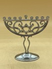 Menorah Silvertone Chanukah Candle Holders Chanukah 4 3 4   rite Lite Judaica