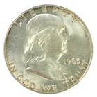 1963 Franklin Half Dollar Pcgs Ms64 Fbl