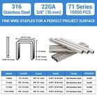 Meite 22 Gauge 316 Stainless Steel 71  3 8  Crown 3 8  Marine Upholstery Staples