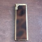Vintage Colibri Lighter Black Brown Gold Untested Sleek Thin