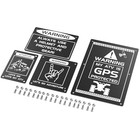 Black Warning Plate With Mounting Screws - Compatible With Yamaha Raptor 700