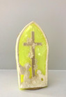 New Vintage Gurley Easter Candle Holy Cross Angel Lamb Shrine Diorama Nos