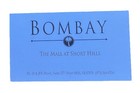 The Bombay Company Vintage Business Card Short Hills New Jersey Ephemera