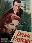Rare Vintage Film Noir Poster  14   x36        dark Passage    Bogart   Bacall  1947 