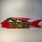Hand Painted Wood Fish Folk Art Signed Geronimo Guerrero Xalitla Mexico 15 