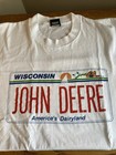 John Deere Wisconsin License Plate Unisex mens Xl Short Sleeve T-shirt  Usa Made