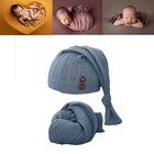 Newborn Photography Wrap Coffee Baby Photo Props Boy Girl Crochet Blanket