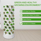 Vertical Hydroponic System Tower Garden Aeroponics Home Grow Kit 50 60 64 80pots