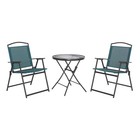 Garden Bistro Set Outdoor Patio Furniture Table   2 Chairs Weather Resistant