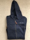  new  Columbia 100  Polyester acrylic Men   s Hooded Navy Blue Winter Sweater  l 