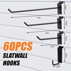 50 Packs Slatwall Hooks 4 Inch 6 Inch Slatwall Accessories Panel Display Hooks