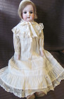 Sweet Am 370 Germany Bisque Head Shoulder Plate 20  Doll antique White Clothing