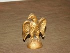Vintage 3 1 4  High Gold Colored Metal Eagle Paperweight
