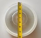 Art Deco Round White And Clear Ceiling Fixture Replacement Glass Shade - 8   