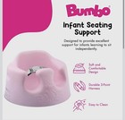 Bumbo Infant Floor Seat Baby Sit Up Chair With Adjustable Harness  Cradle Pink