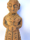 Antique India Hand Carved Wood Wooden Hindu Muraga God Temple Figure