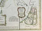 Middle East 1760 Bonne  Lattre Large Antique Map Old Colors 18th Century